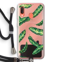 Lange bladeren: Samsung Galaxy A20e Transparant Hoesje met koord