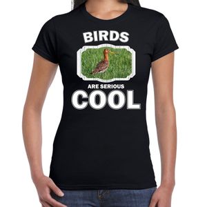 Dieren grutto vogel t-shirt zwart dames - birds are cool shirt