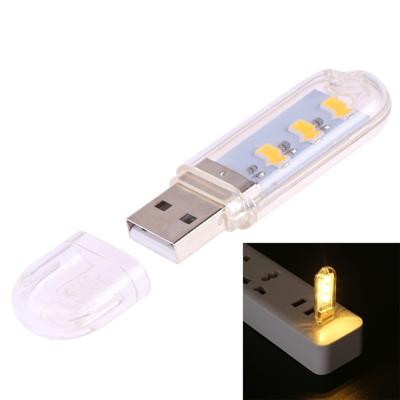3 LEDs 5730 SMD USB geleid boek lichte draagbare nacht lamp (warm wit)