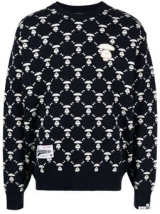 AAPE BY *A BATHING APE® pull en maille intarsia - Bleu