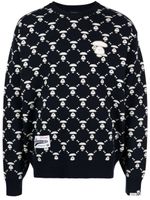 AAPE BY *A BATHING APE® pull en maille intarsia - Bleu - thumbnail