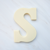 Chocoladeletter S Wit (200 gram)