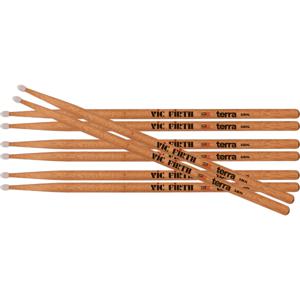 Vic Firth American Classic Terra 5B Nylon Value Pack drumstokken (4 paar)