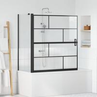Bad Douche Scherm Zwart en transparant 116 x 67 x 129.5 cm