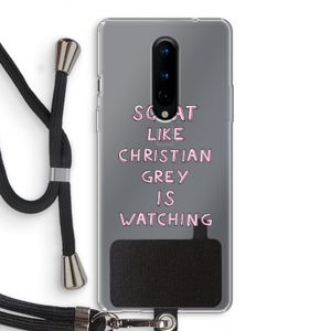 Christian Grey: OnePlus 8 Transparant Hoesje met koord