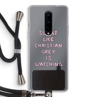 Christian Grey: OnePlus 8 Transparant Hoesje met koord