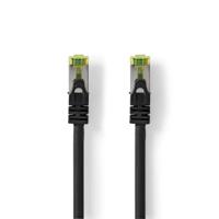 Nedis CAT7 Netwerkkabel | S/FTP | RJ45 Male | RJ45 Male | 0.25 m | Snagless | Rond | LSZH | Zwart | Label - CCGL85420BK025