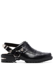 Toga Virilis mocassins en cuir à bride arrière - Noir