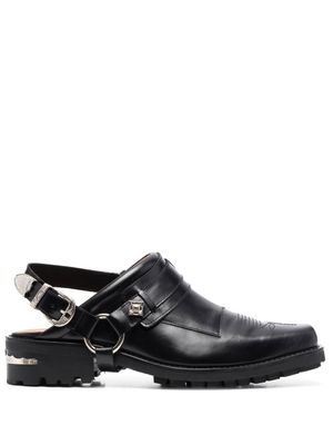 Toga Virilis mocassins en cuir à bride arrière - Noir