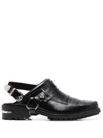 Toga Virilis mocassins en cuir à bride arrière - Noir