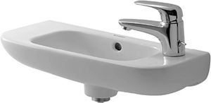 Duravit D-Code fontein 50x22 cm kraangat rechts Wit