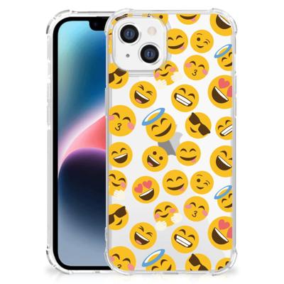 Apple iPhone 14 Plus Doorzichtige Silicone Hoesje Emoji Apple iPhone 14 Plus Doorzichtige Silicone Hoesje Emoji
