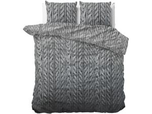 Sleeptime Elegance Fully Knitted - Antraciet Dekbedovertrek 240 x 200/220 cm Lits-jumeaux (240 x 200/220 cm + 2 kussenslopen) Dekbedovertrek
