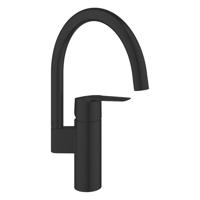 GROHE Start QuickFix Keukenmengkraan - 18.3cm - c-uitloop - draaibaar - matte black 304692430 - thumbnail