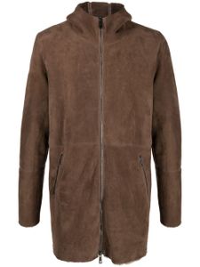 Giorgio Brato veste zippée en peau de mouton - Marron