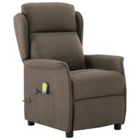 Massagestoel met kussen Taupe 67.5 x 93.5 x 101.5 cm Stof