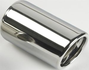 Uitlaatsierstuk RVS - rond 80mm - lengte 120mm - 45-60mm aansluiting AS18781