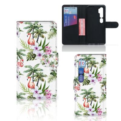 Xiaomi Mi Note 10 Pro | Telefoonhoesje | Met pasjeshouder | Flamingo Palms