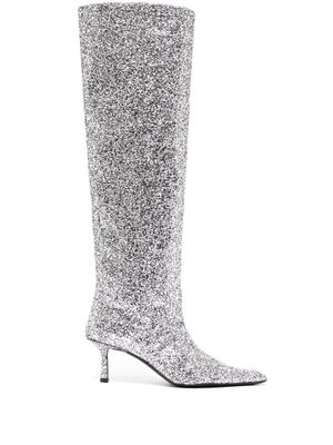 Alexander Wang bottes Viola 60 mm à paillettes - Argent