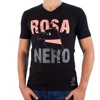 Pouchain - Rosa Nero V-neck T-shirt - Zwart