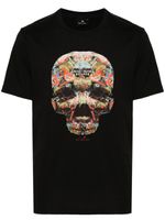 PS Paul Smith T-shirt met doodskopprint - Zwart - thumbnail