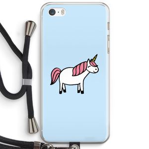 Eenhoorn: iPhone 5 / 5S / SE Transparant Hoesje met koord