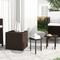 Tuinbijzettafels 3 st poly rattan bruin Tuinbijzettafels 3 st poly rattan bruin