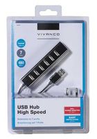 Vivanco 36661 interface hub USB 2.0 480 Mbit/s Zwart - thumbnail
