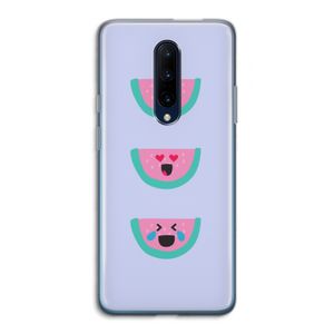 Smiley watermeloen: OnePlus 7 Pro Transparant Hoesje