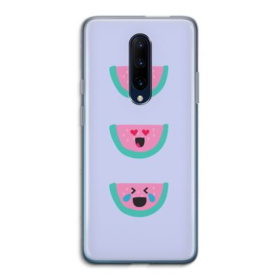 Smiley watermeloen: OnePlus 7 Pro Transparant Hoesje