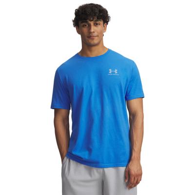 Under Armour Sportstyle Left Chest Logo T-Shirt Blauw Wit
