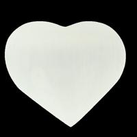 Steengoed Hart seleniet wit ca 6 cm 1 Stuks