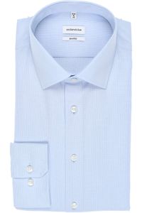 Seidensticker Tailored Overhemd lichtblauw, Gestructureerd