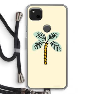 Palmboom: Pixel 4a Transparant Hoesje met koord