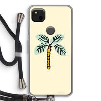 Palmboom: Pixel 4a Transparant Hoesje met koord
