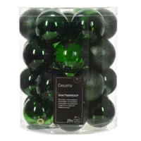 Kerstbalmix plc d6cm 25st den.grn
