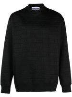 Moschino pull à logo en jacquard - Noir