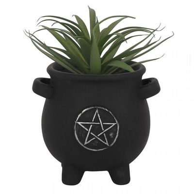 Plantenpot Heksenketel Terracotta Pentagram (11 cm)