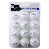 Angelsports Tafeltennis Balletjes - 12x Stuks - Wit - D40mm - Pingpong Angelsports Tafeltennis Balletjes - 12x Stuks - Wit - D40mm - Pingpong