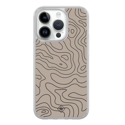 iPhone 14 Pro hybride hoesje - Abstract lines