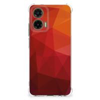 Shockproof Case voor Motorola Moto G35 Polygon Red
