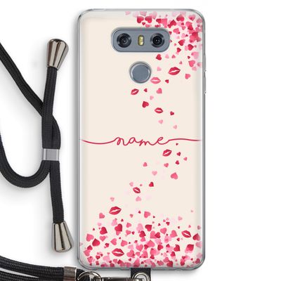 Hartjes en kusjes: LG G6 Transparant Hoesje met koord