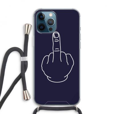 F**k U: iPhone 12 Pro Max Transparant Hoesje met koord