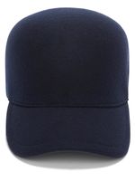 Jil Sander casquette en laine à logo brodé - Bleu - thumbnail