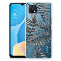 OPPO A15 TPU Case Leaves Grey - thumbnail