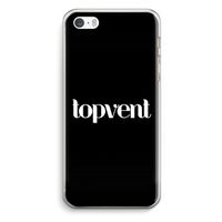 Topvent Zwart: iPhone 5 / 5S / SE Transparant Hoesje