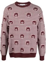 Moschino pull en laine à imprimé ourson - Rouge