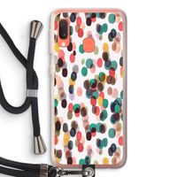 Tropical Dots: Samsung Galaxy A20e Transparant Hoesje met koord