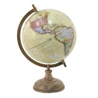 Clayre & Eef Gele Wereldbol/globe 22*22*37 cm 64913 - thumbnail