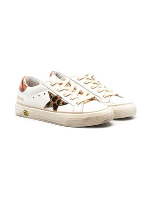 Golden Goose Kids baskets May à lacets - Blanc
